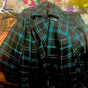 Women’s Lane Bryant coat size 26w/28w blue and black pea coat
